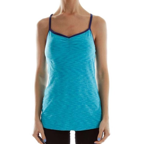Lucy Tops - Lucy Blue Fitted Activewear Top